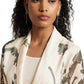 Zaccai Women's Cream Organza Floral Co-ord Set - Swadesiicart