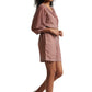 Zaccai Women's Brown Georgette Geometric Co-ord Set - Swadesiicart