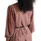 Zaccai Women's Brown Georgette Geometric Co-ord Set - Swadesiicart