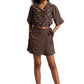 Zaccai Women's Black Georgette Geometric Co-ord Set - Swadesiicart