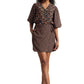 Zaccai Women's Black Georgette Geometric Co-ord Set - Swadesiicart