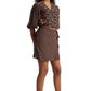 Zaccai Women's Black Georgette Geometric Co-ord Set - Swadesiicart