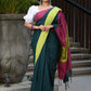 Beatitude Green Cotton Handloom Saree