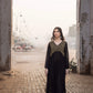 Zibaa Black Georgette Nyra Cut Chikankari Kurti - Swadesiicart