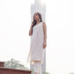 Zibaa Ivory Muslin Chikankari Co-ord Set - Swadesiicart
