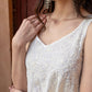 Zibaa Ivory Muslin Chikankari Co-ord Set - Swadesiicart