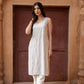 Zibaa Ivory Muslin Chikankari Co-ord Set - Swadesiicart