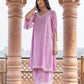 Zibaa Lilac Rayon Chikankari Co-ord Set - Swadesiicart