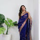 Vamsee Aaradhna Purple Georgette Saree - Swadesiicart