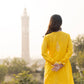 Zibaa Modal Mustard Yellow Short Chikankari Kurti - Swadesiicart