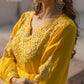 Zibaa Modal Mustard Yellow Short Chikankari Kurti - Swadesiicart