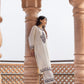 Zibaa Muslin Black & White Chikankari Co-ord Set - Swadesiicart