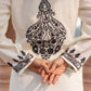 Zibaa Muslin Black & White Chikankari Co-ord Set - Swadesiicart