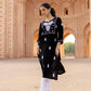 Zibaa Modal White & Black Chikankari Kurti - Swadesiicart