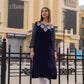 Zibaa Rayon Chikankari Kurti with Jaal work - Swadesiicart