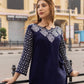 Zibaa Rayon Chikankari Kurti with Jaal work - Swadesiicart