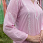 Zibaa Modal Pink Chikankari Kurti - Swadesiicart
