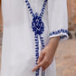 Zibaa Rayon White Chikankari Kurti - Swadesiicart