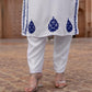 Zibaa Rayon White Chikankari Kurti - Swadesiicart