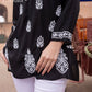 Zibaa Modal Black Short Chikankari Kurti - Swadesiicart