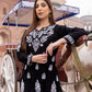 Zibaa Modal Black Short Chikankari Kurti - Swadesiicart
