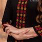 Zibaa Luxury Rayon Black Chikankari Kurta Set - Swadesiicart