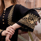 Zibaa Luxury Rayon Black Chikankari Kurta with Hand Jaal - Swadesiicart