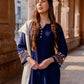 Zibaa Luxury Rayon Blue Chikankari Kurta Set with Kota Dupatta | Swadesiicart