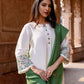 Zibaa Ivory Pure Muslin Chikankari Kurta Set with Mul Dupatta | Swadesiicart