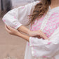 Zibaa Ivory Muslin Long Chikankari Kurta - Swadesiicart