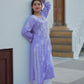 Zibaa Modal Lavender Chikankari Kurta - Swadesiicart