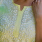 Zibaa Modal Butter Yellow Chikankari Kurta - Swadesiicart