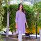 Zibaa Lavender Luxury Rayon Chikankari Coord Set - Swadesiicart