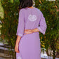 Zibaa Lavender Luxury Rayon Chikankari Coord Set - Swadesiicart