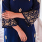 Zibaa Blue & Gold Luxury Rayon Chikankari Kurta - Swadesiicart