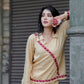 Zibaa Beige Rayon Chikankari Co-ord Set - Swadesiicart