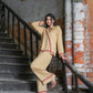 Zibaa Beige Rayon Chikankari Co-ord Set - Swadesiicart