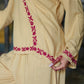 Zibaa Beige Rayon Chikankari Co-ord Set - Swadesiicart