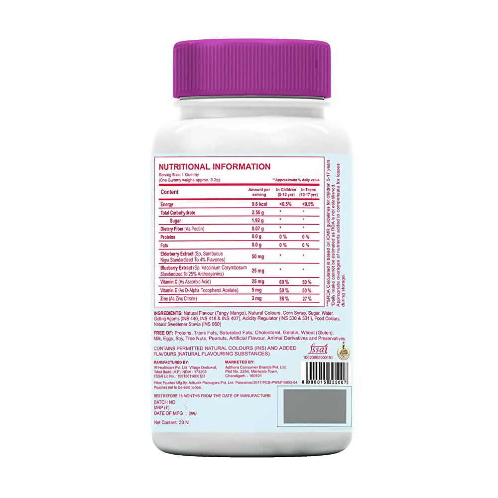 Zingavita Strong Immunity Gummies (Tangy Mango Flavor) - Swadesiicart