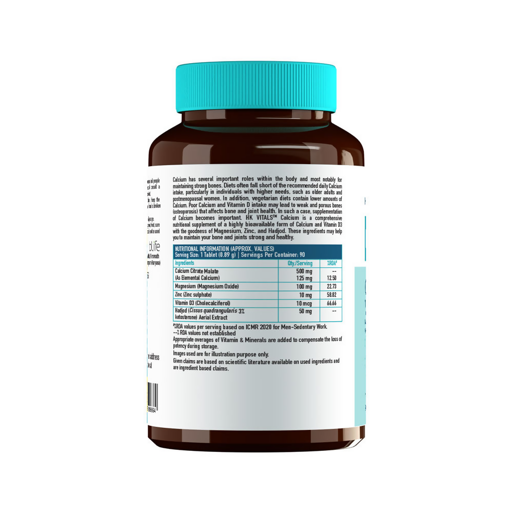 HK Vitals Calcium + Vitamin D3 Tablets - Swadesiicart