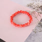 NVR Men & Women Red Marbel Crystal Elasticated Bracelet - Swadesiicart