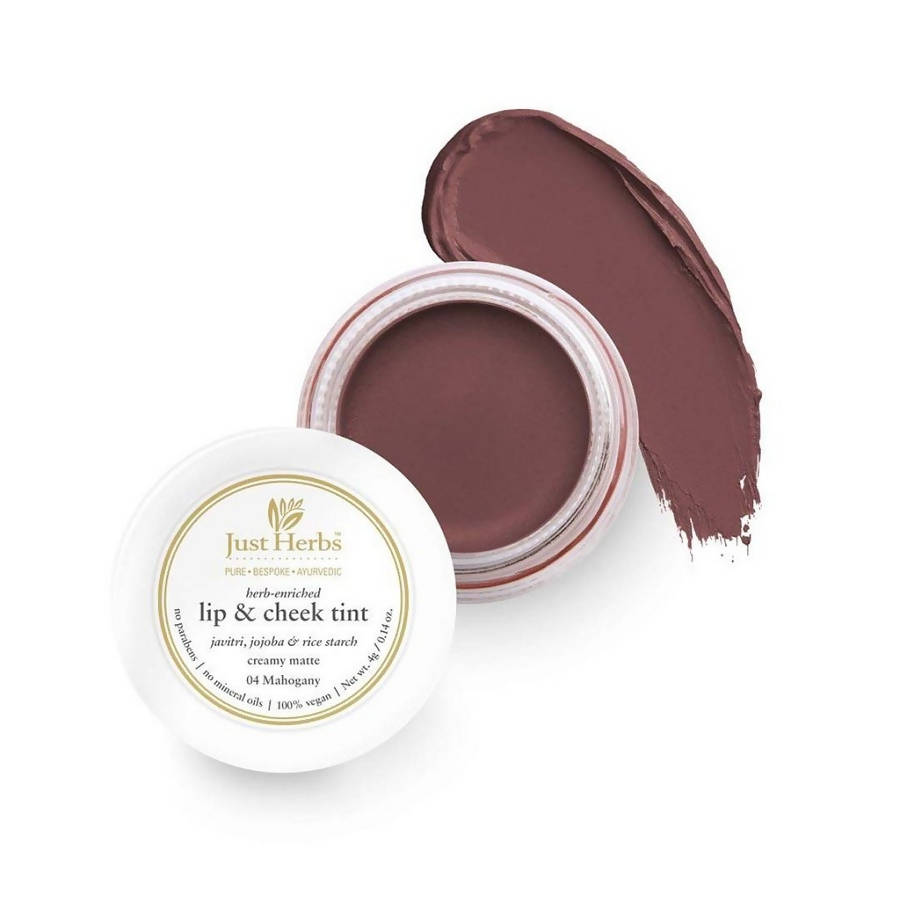 Just Herbs Herb Enriched Lip & Cheek Tint ( Mahogany-04 ) (4 Ml) - Swadesiicart