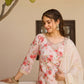 The52 White Women's Gorgeous Embroidered Chinon Fabric Straight Kurta Palazzo and Dupatta Set - Swadesiicart