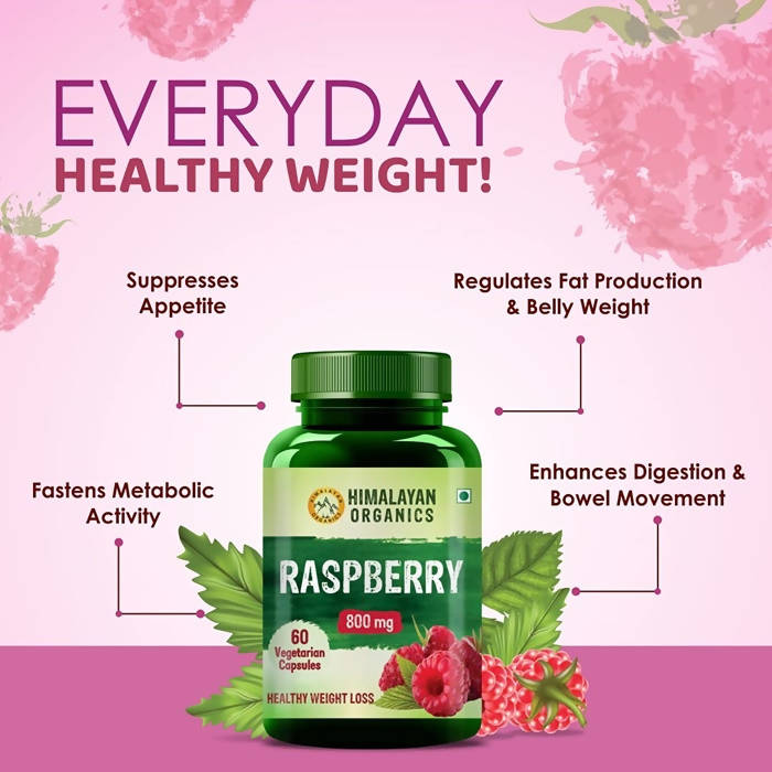 Himalayan Organics Raspberry 800 mg Vegetarian Capsules | Swadesiicart