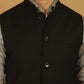 Even Apparels Nehru Jacket With Welt Pockets - Black | Swadesiicart