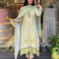 The52 Multi Women's Gorgeous Linen Silk Fabric Embroidered Work Straight Kurta Pant and Dupatta Set - Swadesiicart