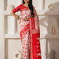 Shree Shyam Fashion Linen Cotton Red & White Saree