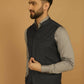 Even Apparels Nehru Jacket With Welt Pockets - Blue | Swadesiicart