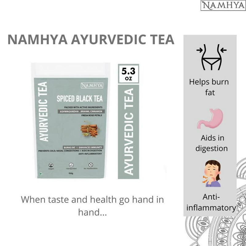 Namhya Ayurvedic Spiced Black Tea- Natural Immunity Booster | Swadesiicart