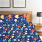 Home Sizzler Blue & Red Cartoon Characters 210 TC Bedsheet with Pillow Cover - Swadesiicart
